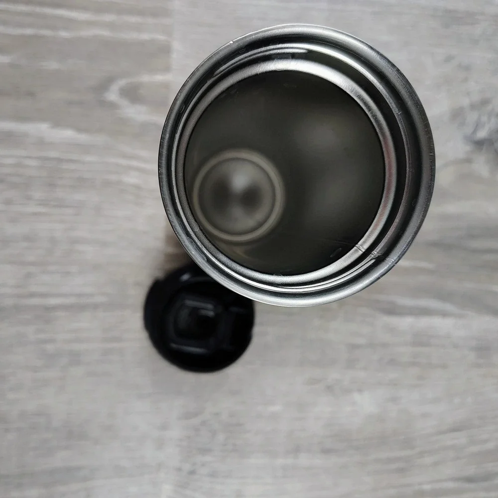 Starbucks Dark‎ Green Black Tumbler 16floz Flip Lid Siren Silver Logo *Scratched